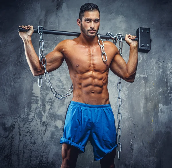 Shirtless muscular guy — Stock Photo, Image