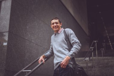 Student in blue jeans