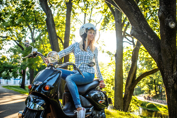 Casual female with long blond hair 