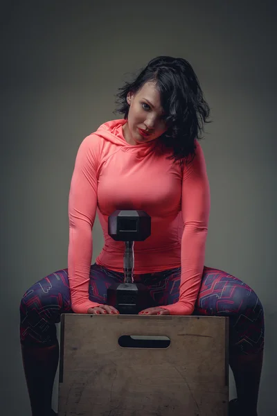 Fitness woman with short black hair — ストック写真