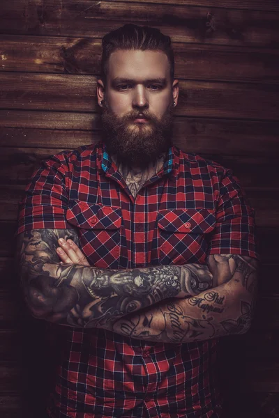 Portrait of serious brutal man. — Stock Photo, Image