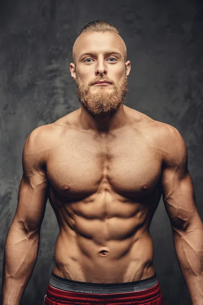 Porträtt av stark muskulös kille. — Stockfoto