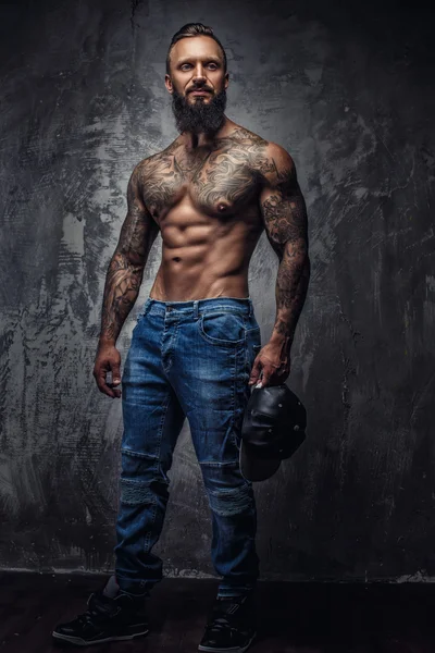 Full body portrait of muscular man. - Stock Image - Everypixel