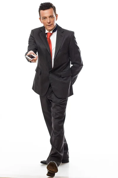 Full body picture of man in a suit. — Stock Photo, Image