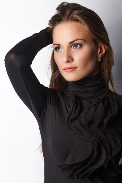 Portrait of awesome brunette girl — Stock Photo, Image