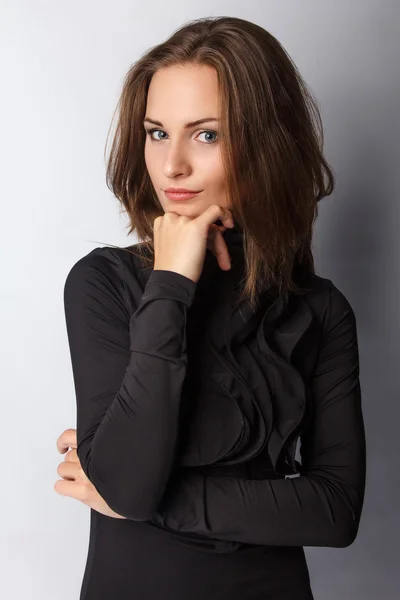 Portrait of awesome brunette girl — Stock Photo, Image