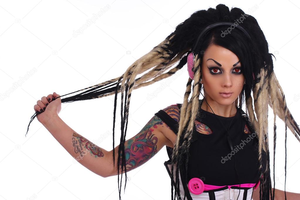 Emo Goth Girl With Stylish Haircut Stock Photo C Fxquadro 90235188