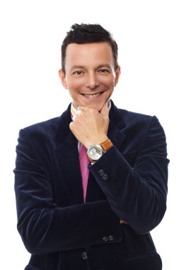 Moda gülümseyen adam