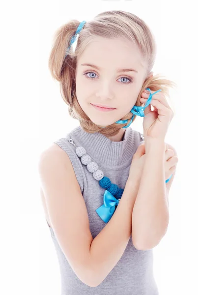 Portrait of blond little girl — Stock Photo, Image