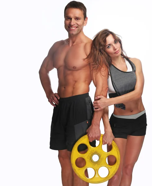 Man and attractive slim woman. — Stock Photo, Image