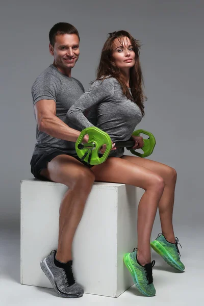 Fitness homme et femme . — Photo
