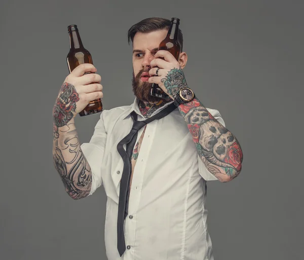 A man in white shirt — Stock Photo, Image