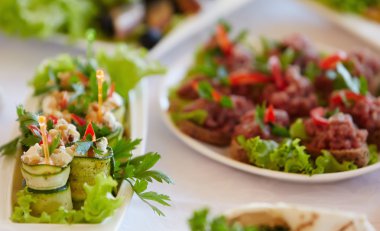 Et yemek aperatifler.