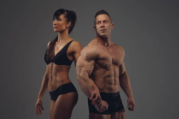 Stylish fitness couple — Stock Photo, Image