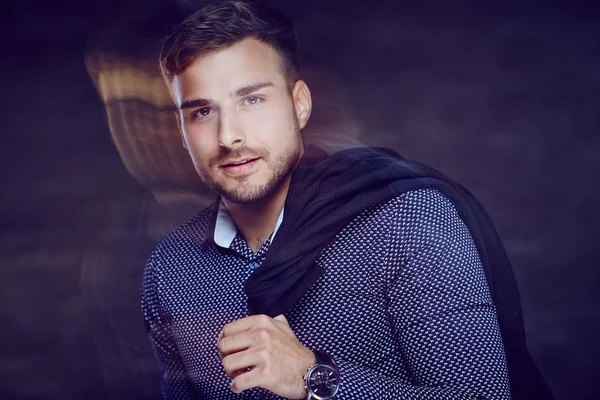 Trendy young man in shirt. — Stock Photo, Image