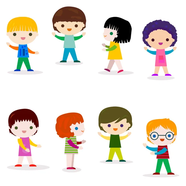 Juego de personajes para niños — Vector de stock