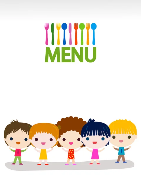 Menu enfants fond — Image vectorielle