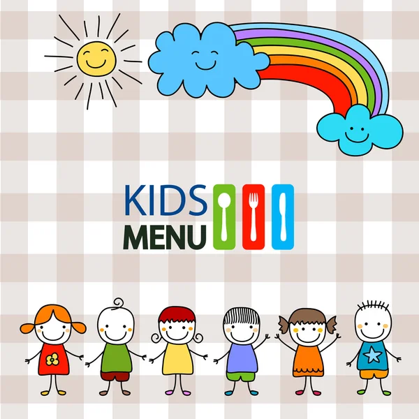 Menú niños fondo — Vector de stock