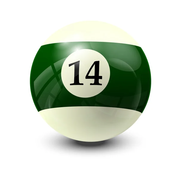 Billiard ball 14 — Stock Vector