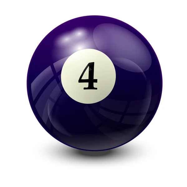 Billiard ball 4 — Stock Vector