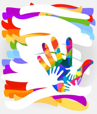 renkli resimde eller