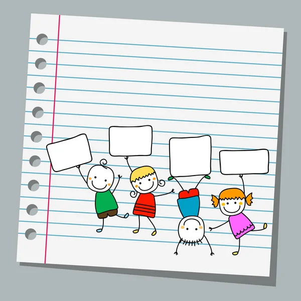 Notebook papier dzieci — Wektor stockowy