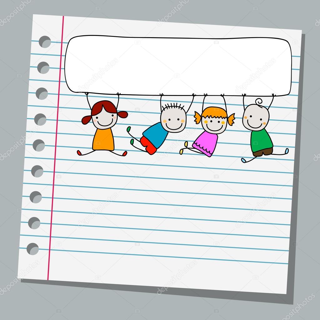 Notebook paper kids Stock Vector by ©dip2000 107051560