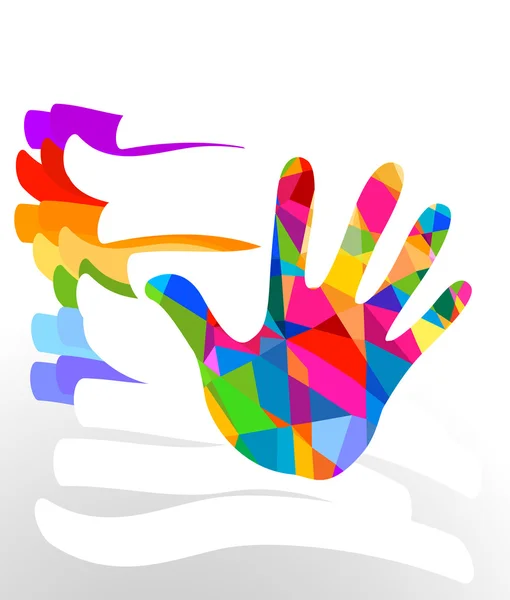 Mani illustrazione colorata — Vettoriale Stock