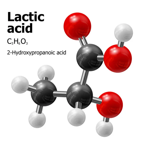 Modèle Structurel Molécule Lactique Acide Graphismes Vectoriels