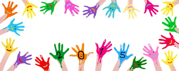 Kolorowe ręce — Wektor stockowy