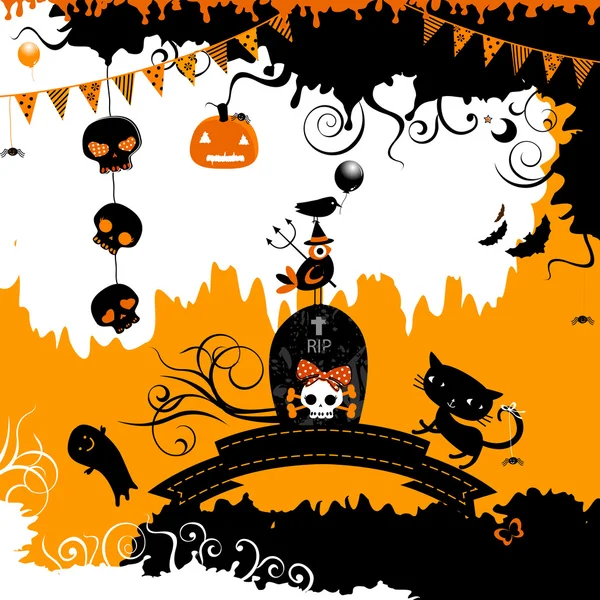 Halloween design a tema — Vettoriale Stock