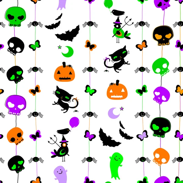 Modèle sans couture Halloween — Image vectorielle