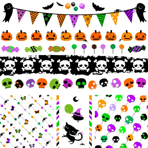 Halloween party set — Stock Vector