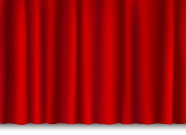 kırmızı parlak perde