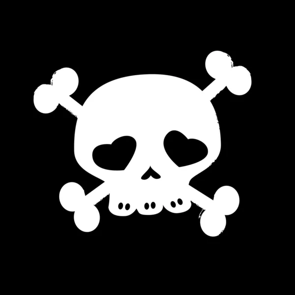 Skull on crossbones — Stock Vector