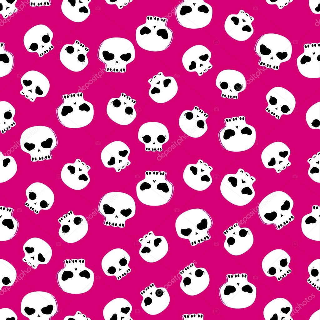  skulls seamless pattern