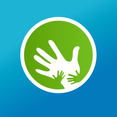 çocuk ve babası eller birlikte