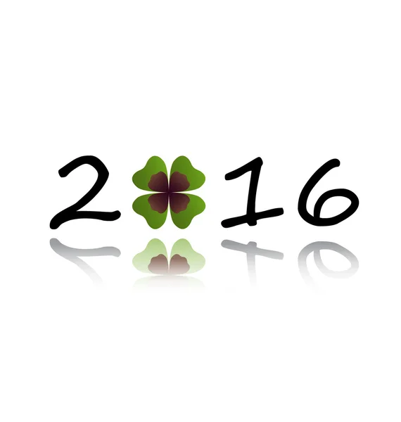 2016 přání s shamrock list — Stockový vektor