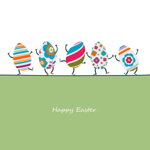 Easter eggs characters — Stock Vector