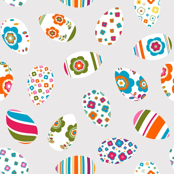 Colorful easter eggs seamless pattern — Stock Vector