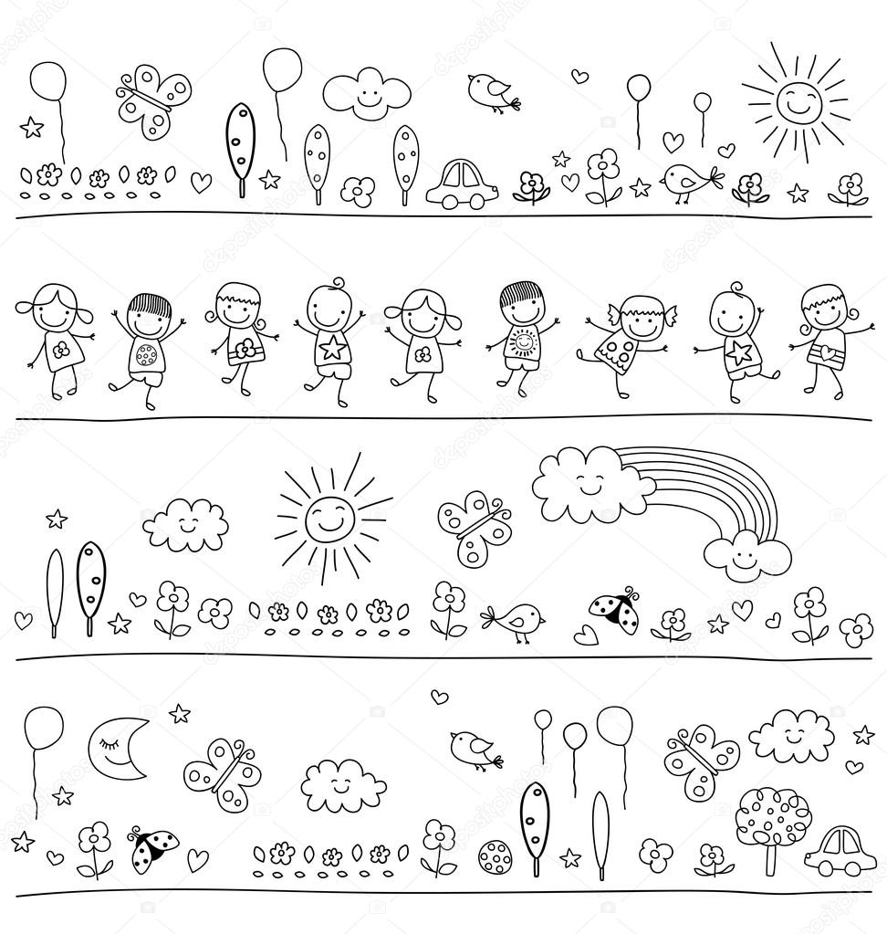 Black and white pattern for children