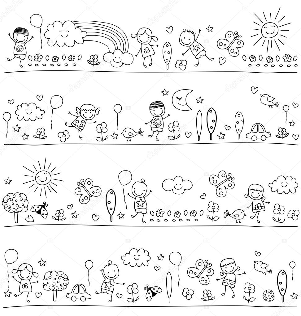 black and white pattern for children 