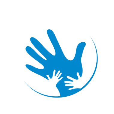 çocuk ve babası eller birlikte