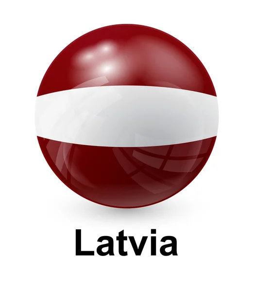 Bandiera di stato latvia — Vettoriale Stock