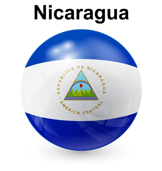 Bandera de bola de nicaragua — Archivo Imágenes Vectoriales