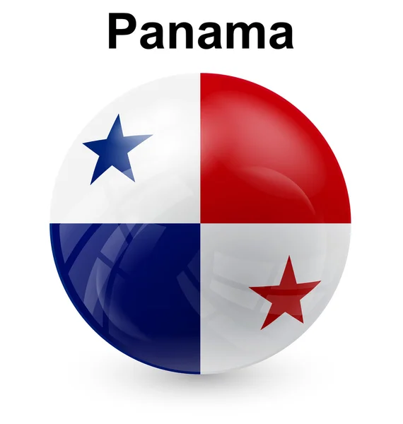 Bandeira de bola do Panamá — Vetor de Stock