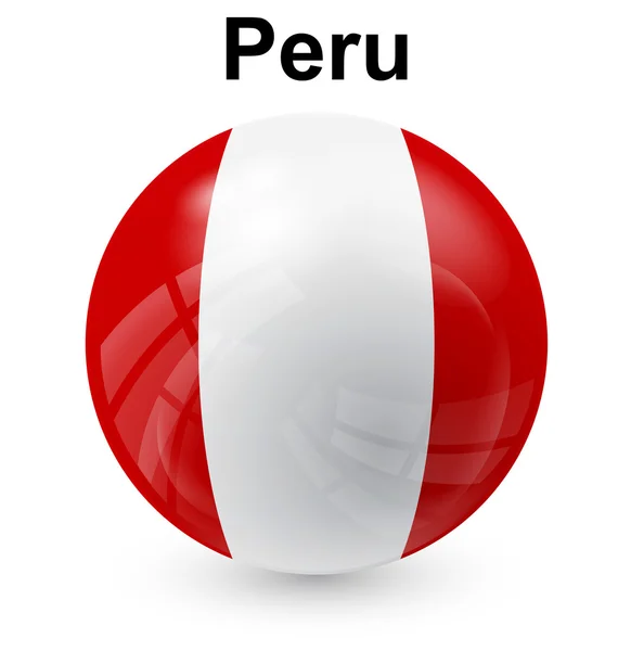 Bandera de bola de perú — Archivo Imágenes Vectoriales