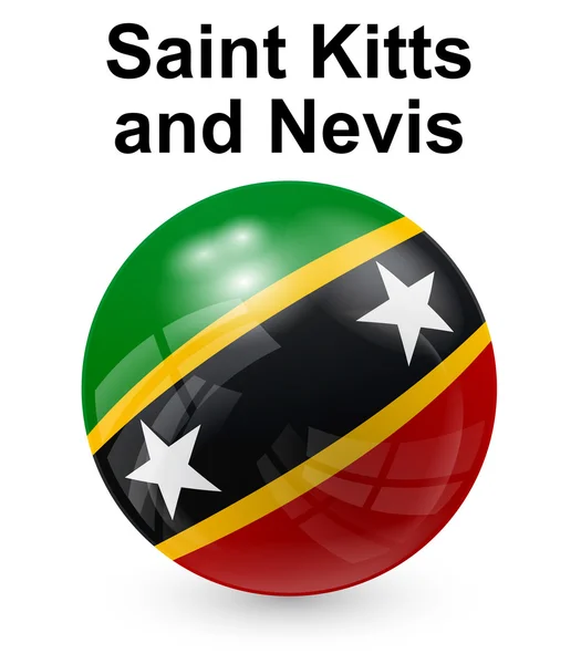 Saint kitts nd nevis statligt sjunker — Stock vektor