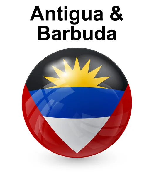 Bandeira do estado de antigua e barbuda — Vetor de Stock