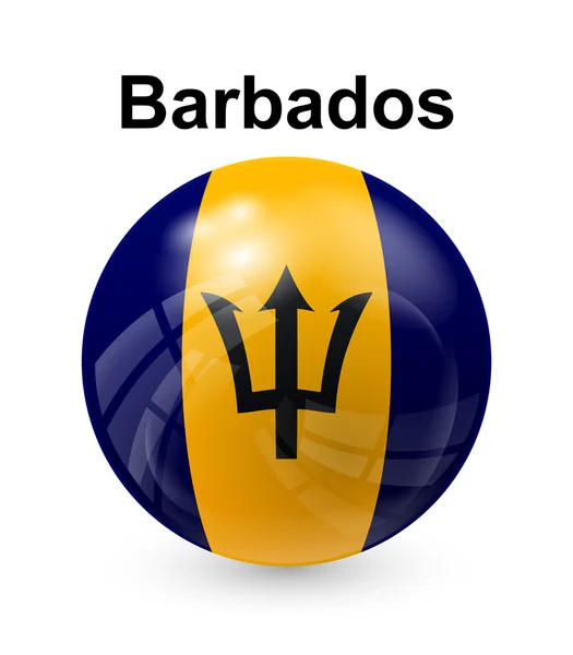 Drapeau de l'État de la Barbade — Image vectorielle